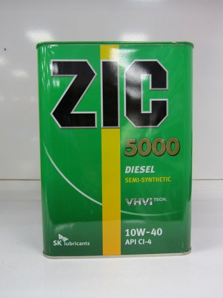 Масло ZIC 10/40 5000 Cl-4 дизель п/синт 4 л.